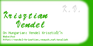 krisztian vendel business card